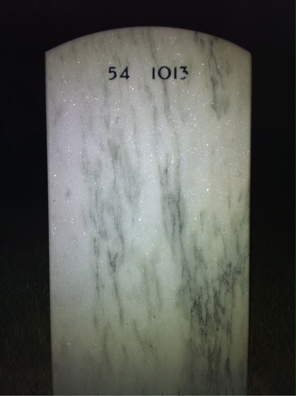 Back of headstone — Albert Hoffer