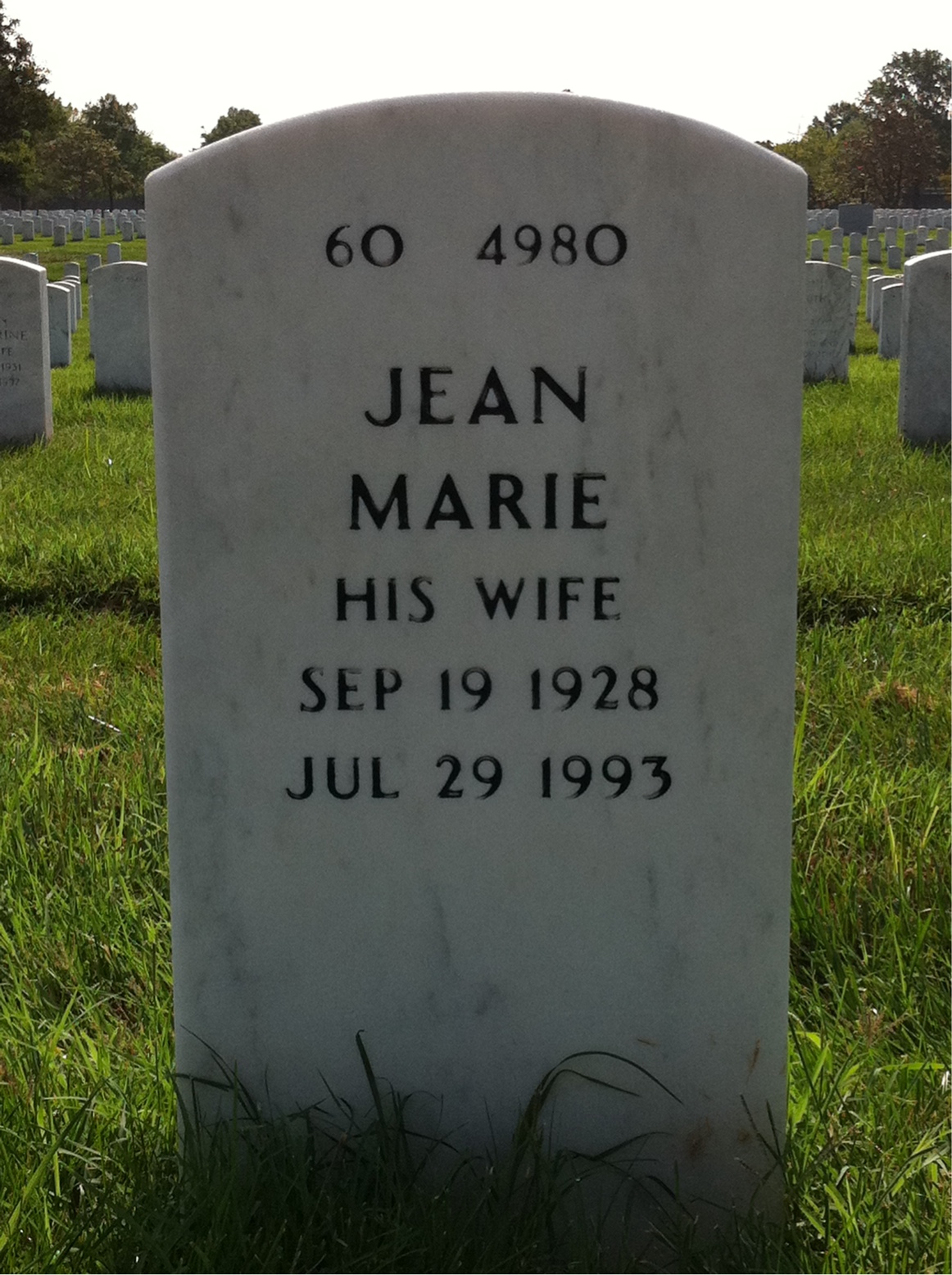 Back of headstone — Harry Delancey