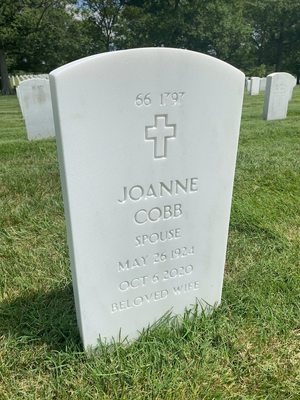 Back of headstone — Frederick Bulliner