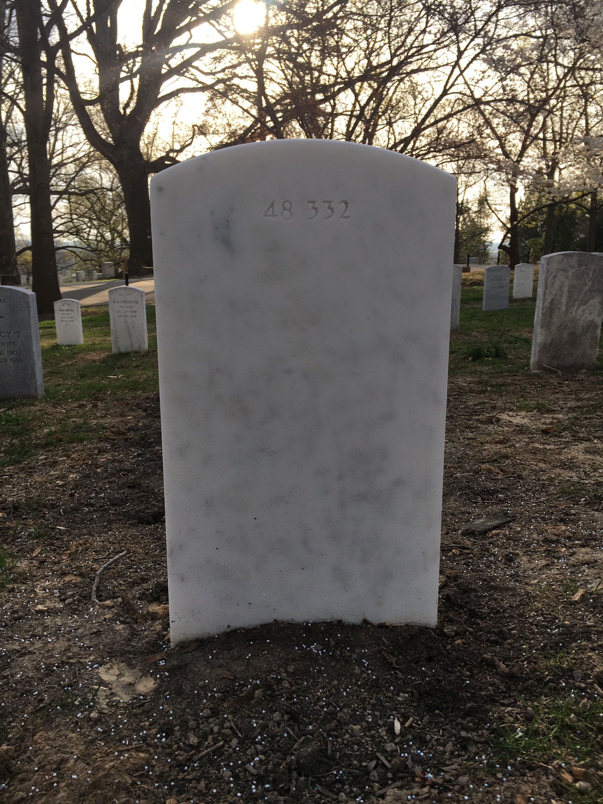 Back of headstone — Peter Aude