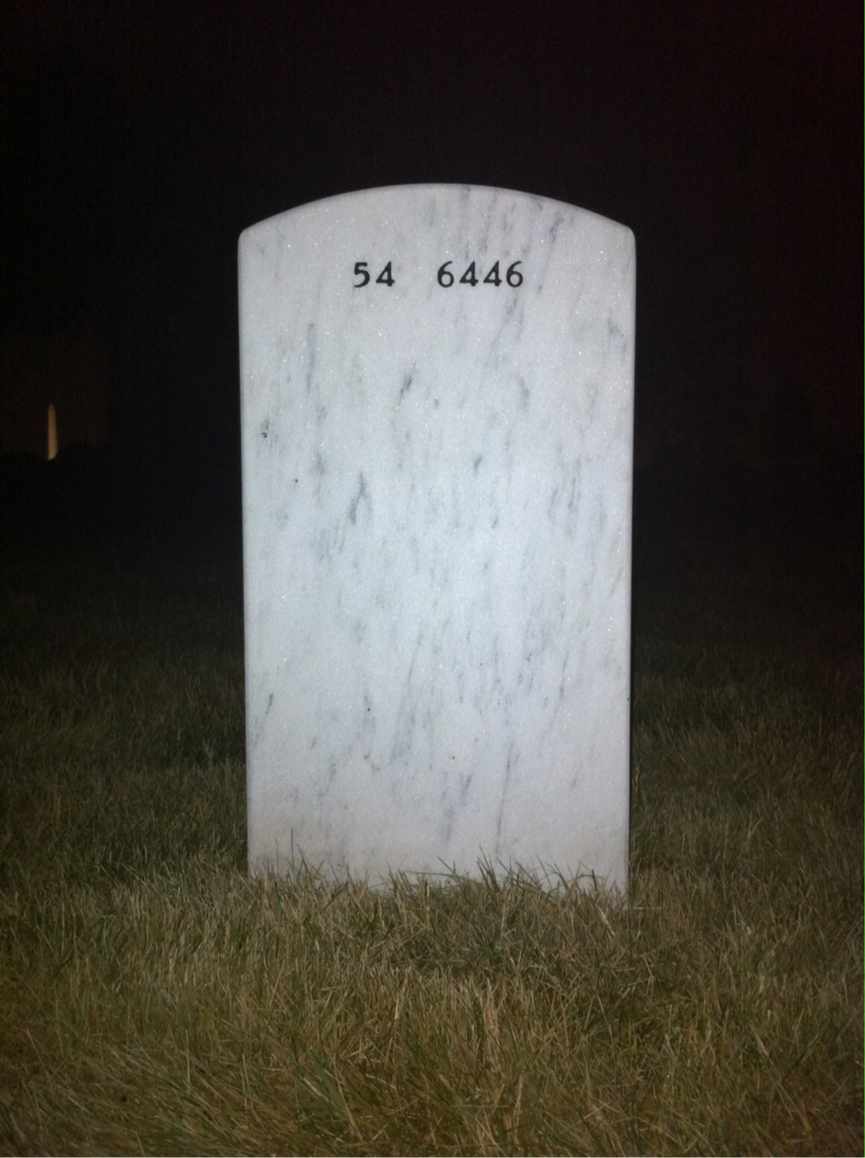 Back of headstone — Samuel Athens