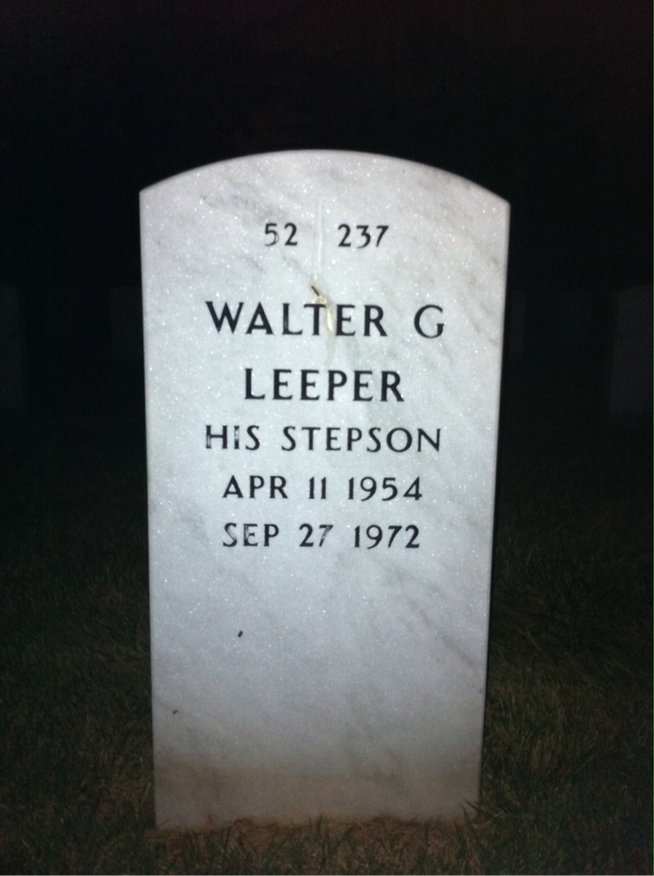 Back of headstone — Richard Ellis