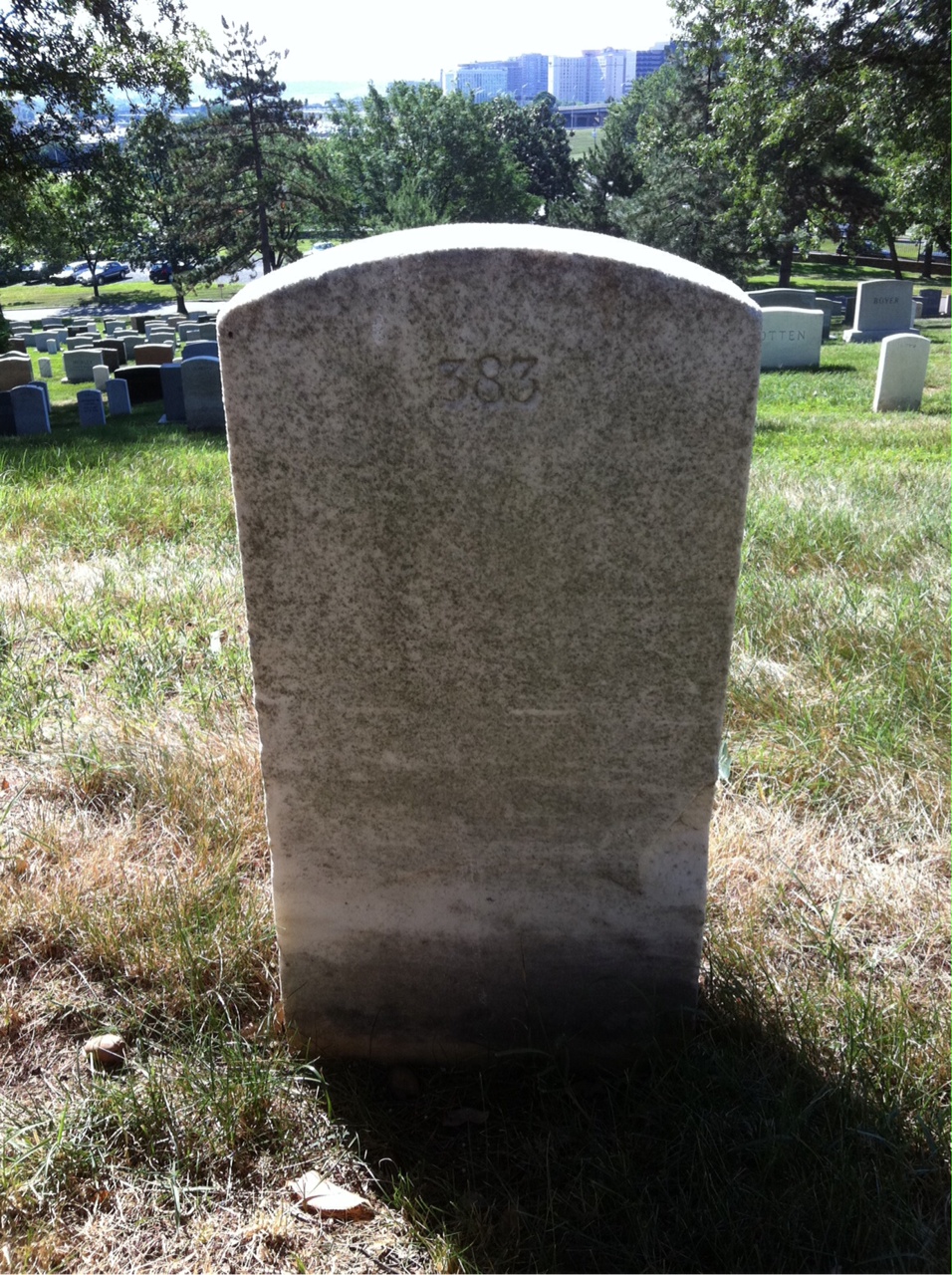 Back of headstone — Robert Mohor