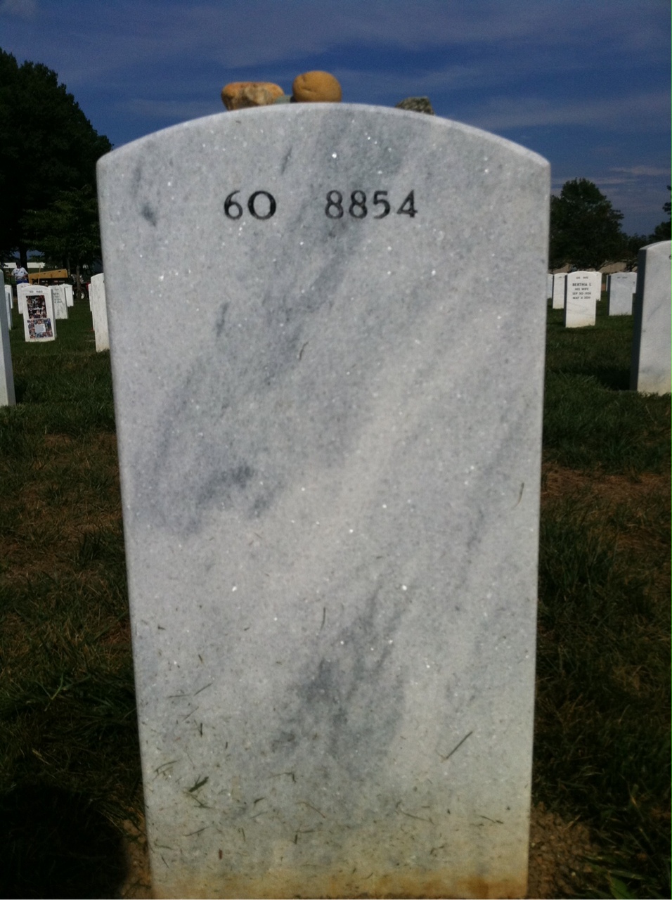 Back of headstone — William Cahir