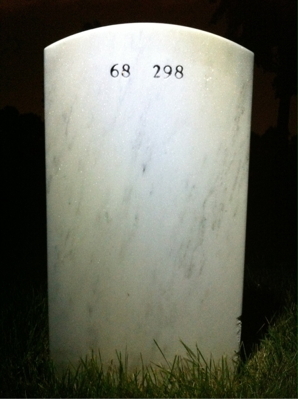 Back of headstone — Howard Sorber