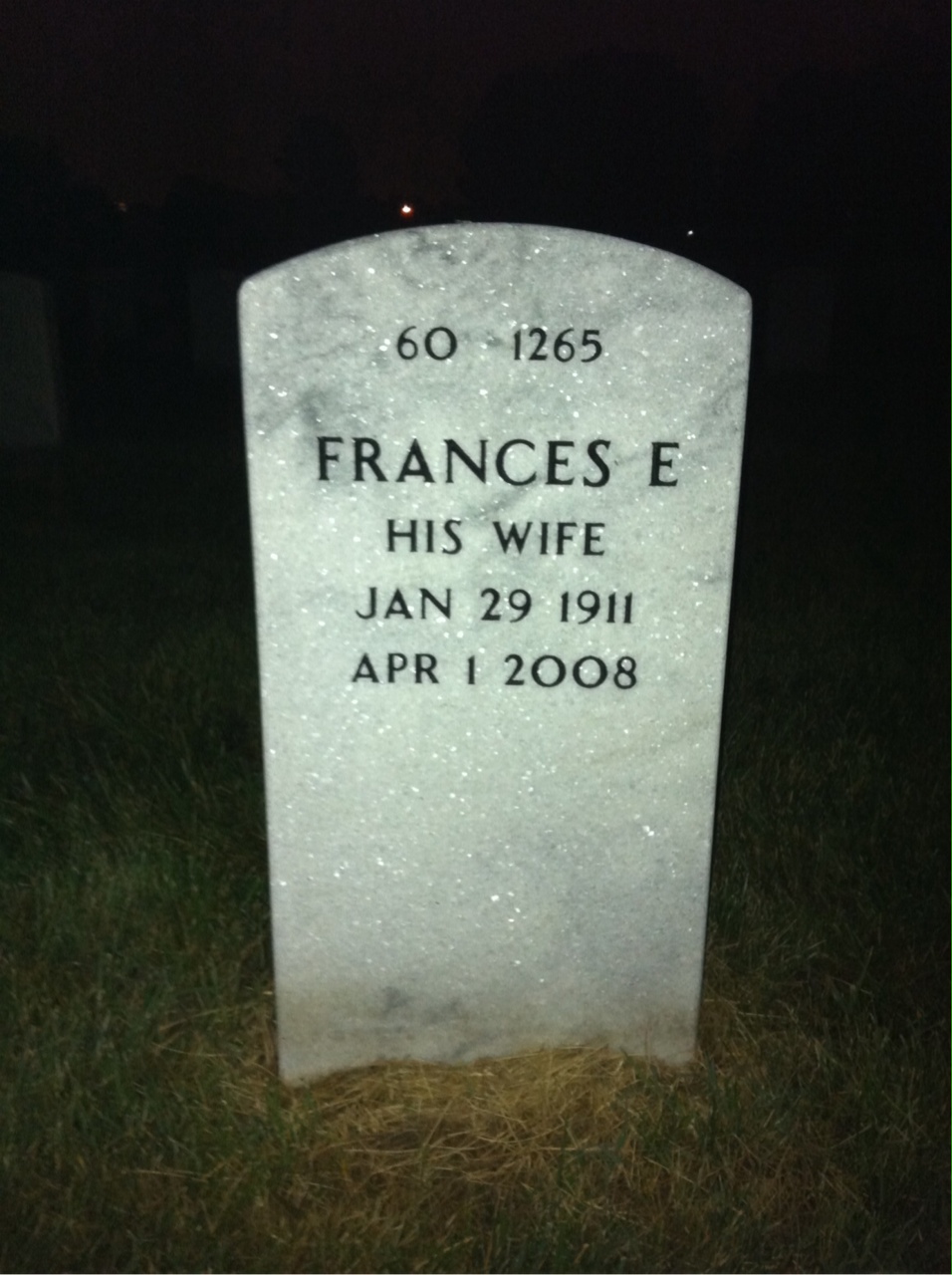Back of headstone — John Ellison