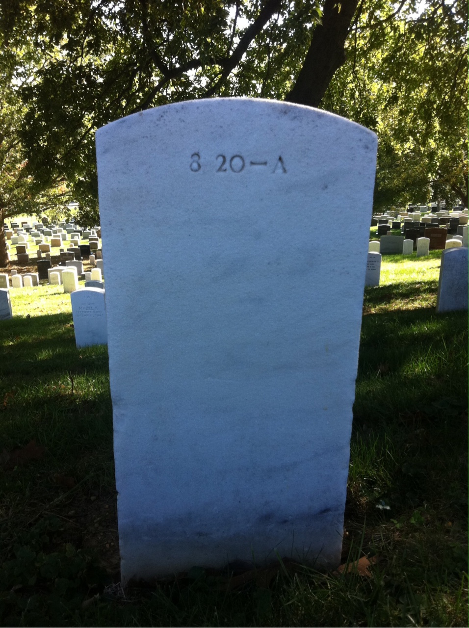 Back of headstone — Dorothy Adams