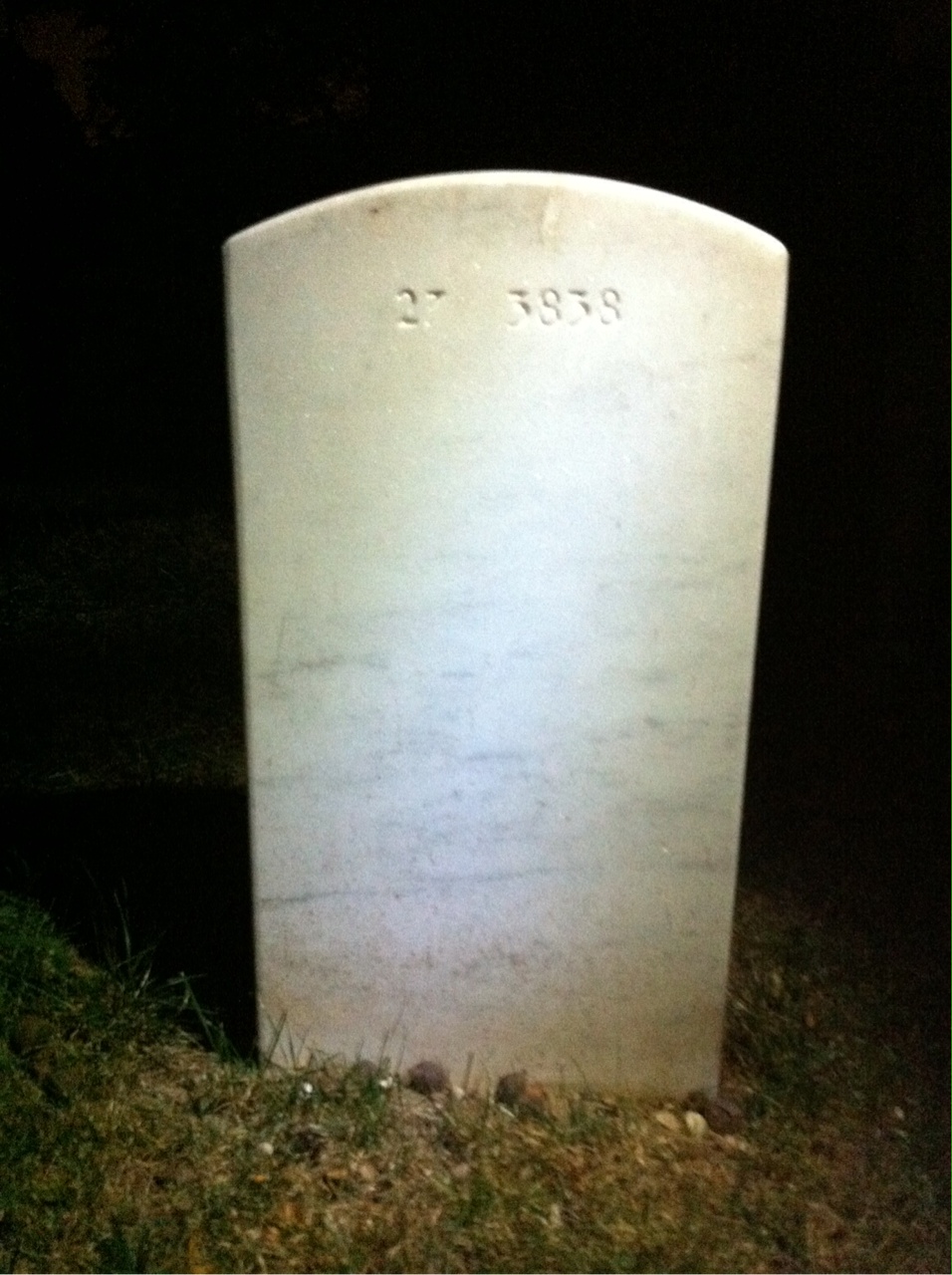 Back of headstone — William Bennett