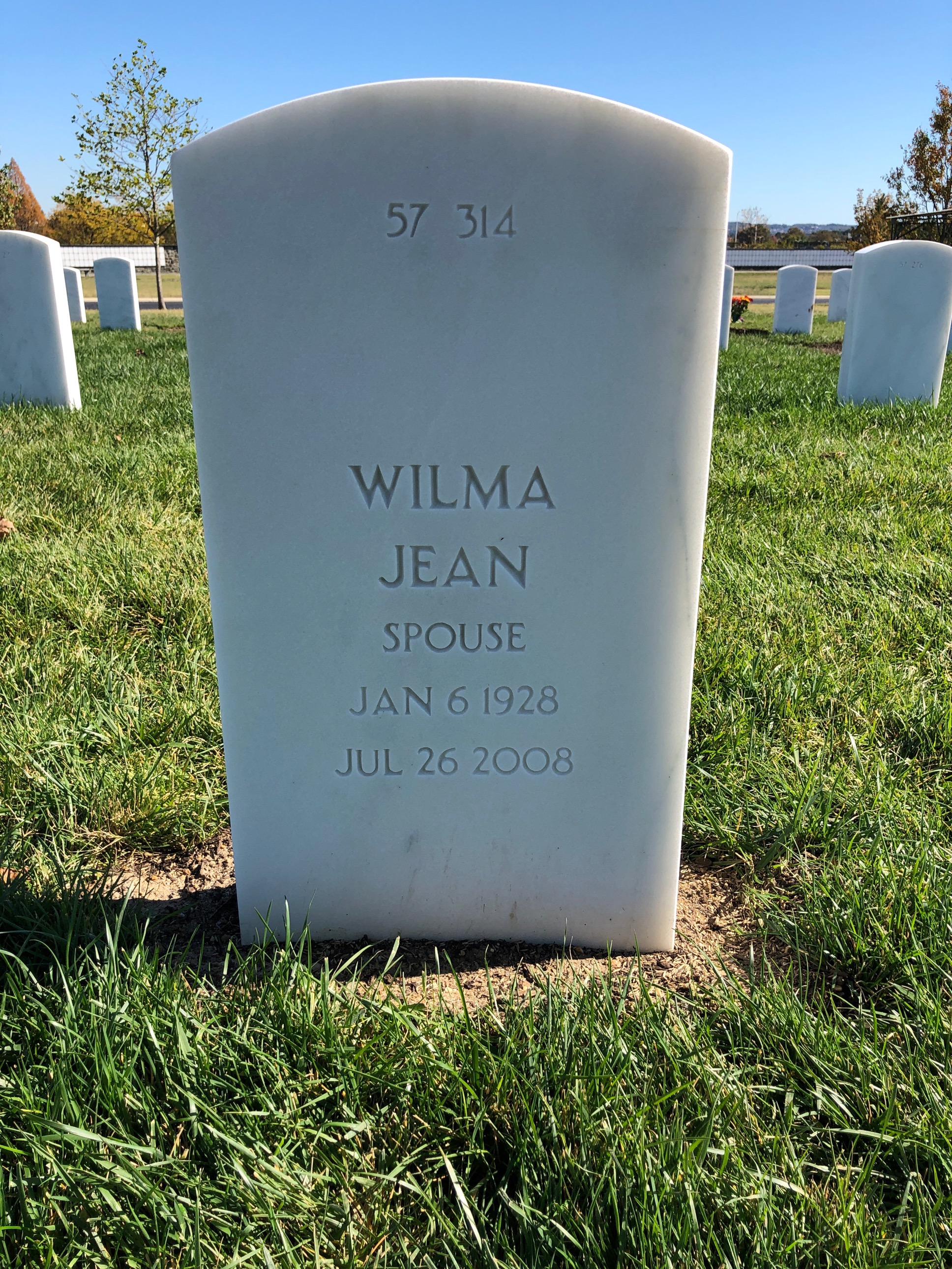 Back of headstone — Raymond Moneer
