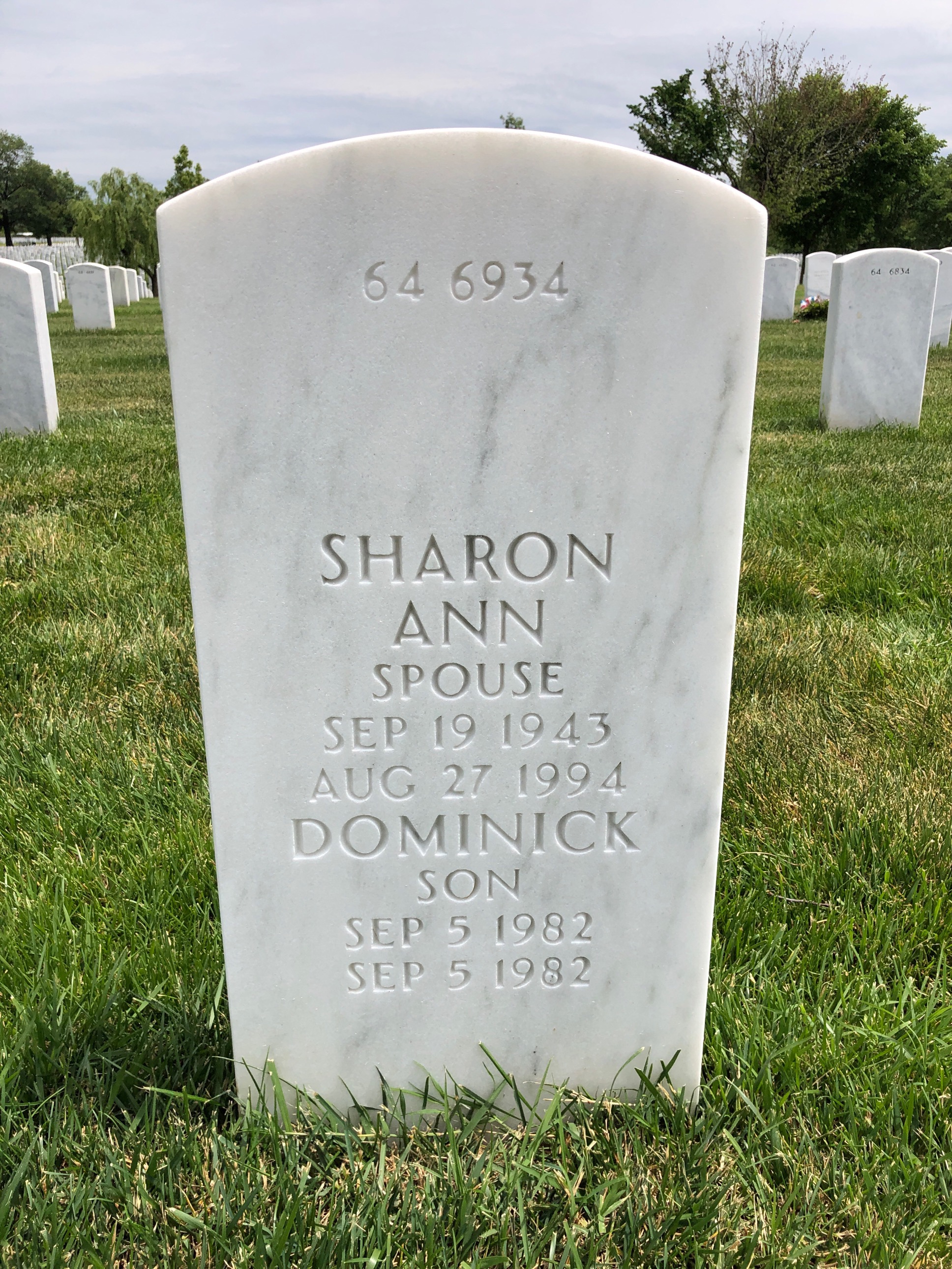 Back of headstone — Joseph Baldo