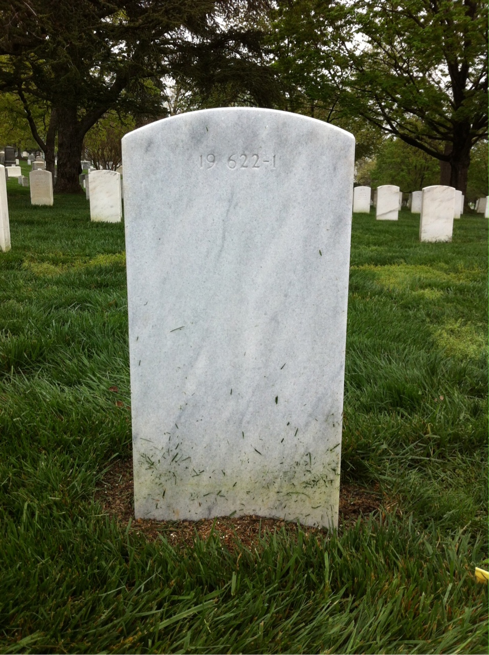 Back of headstone — Thomas Chapman