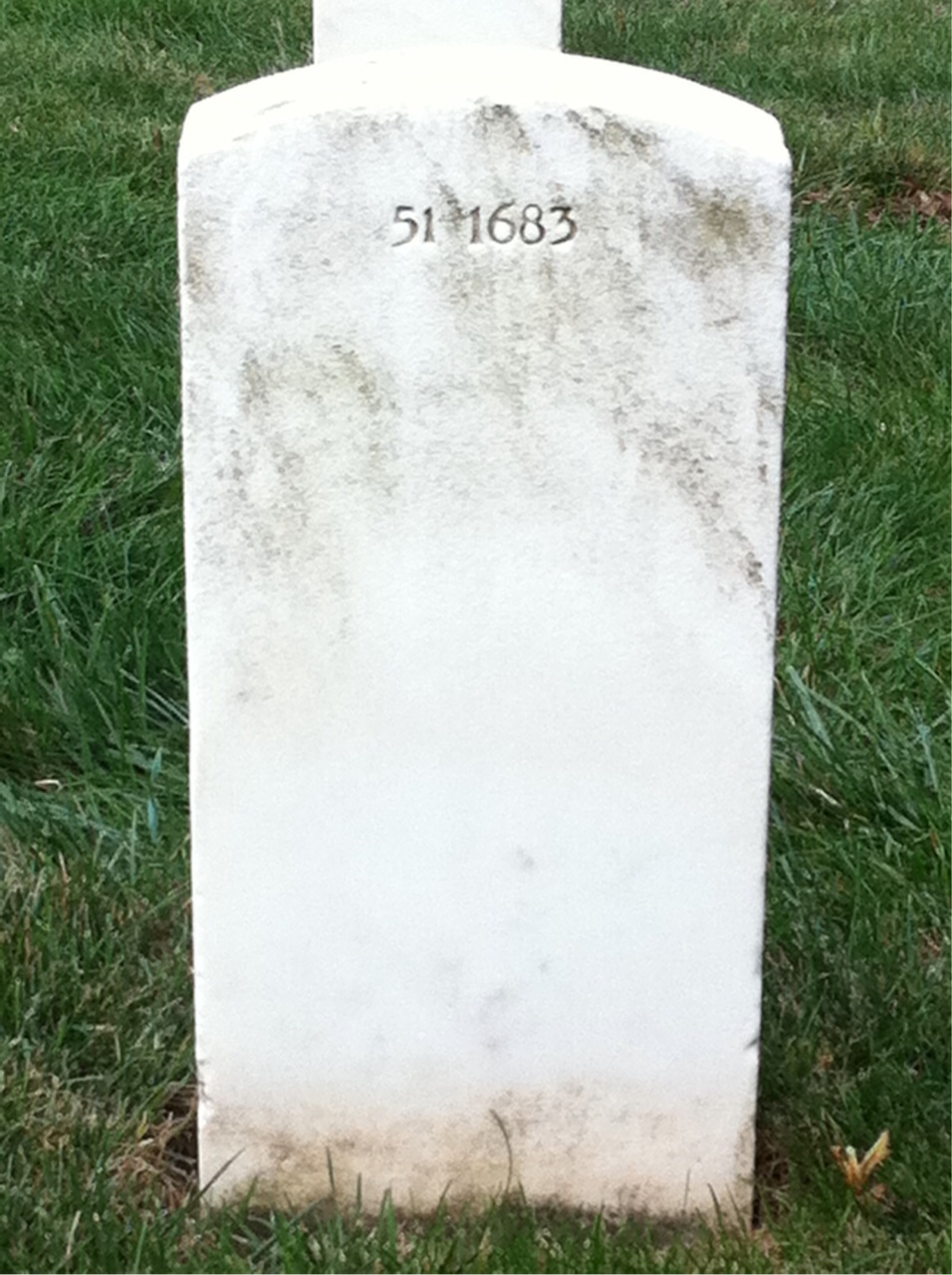 Back of headstone — Clarence Ansberry
