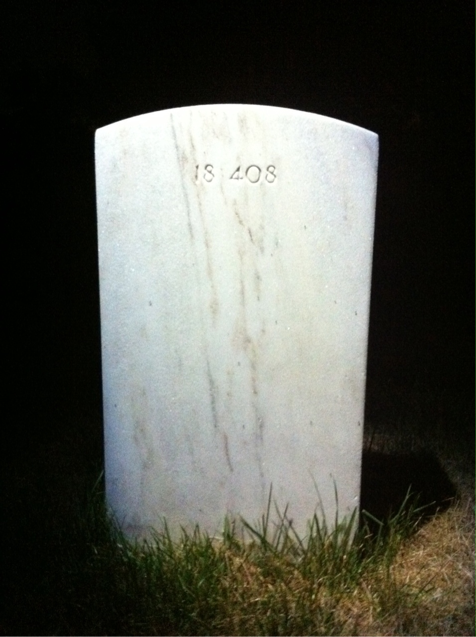 Back of headstone — A Arathoom