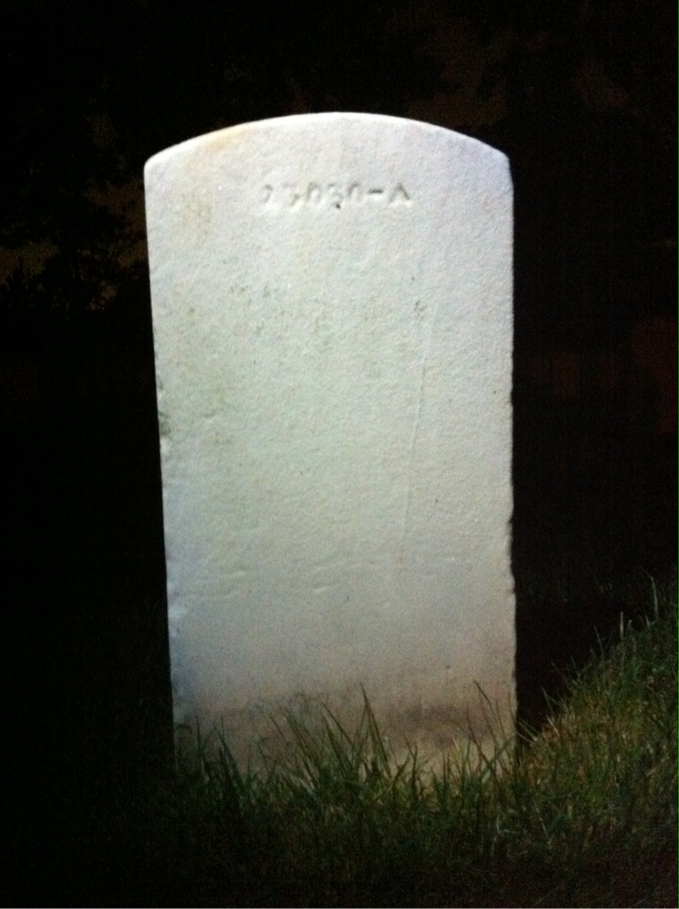 Back of headstone — Orren Mitchell