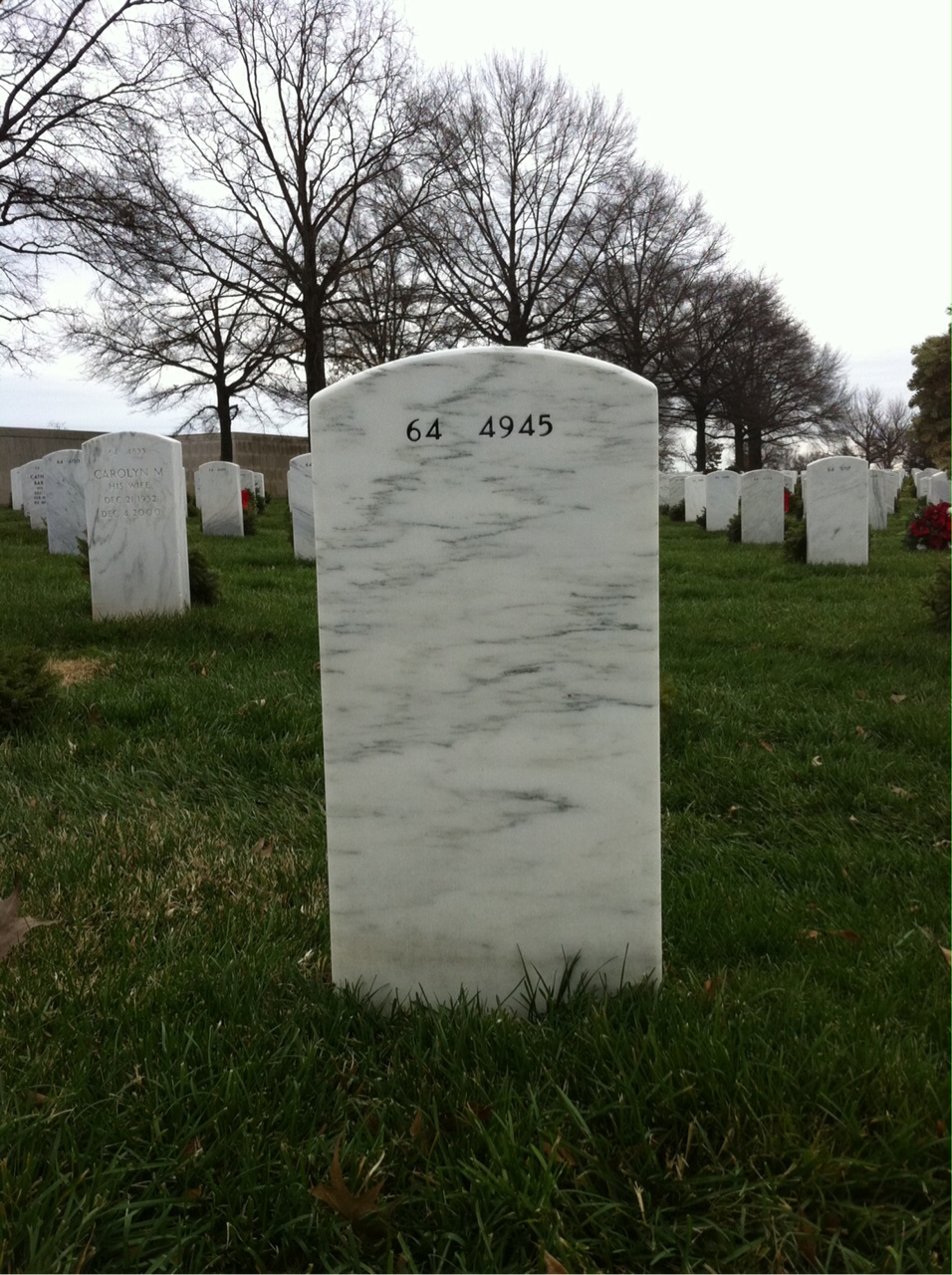 Back of headstone — Stephen Zwick