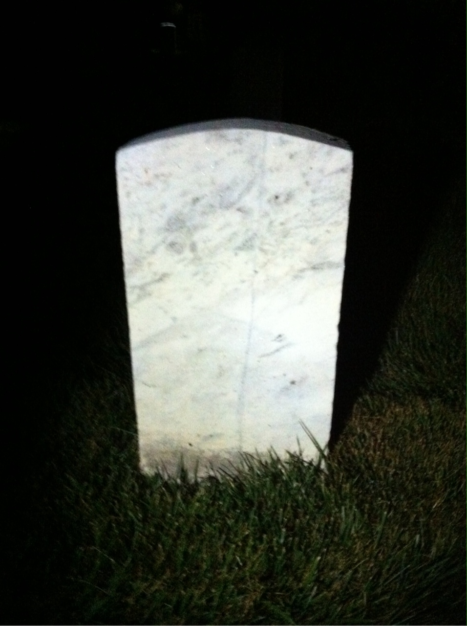 Back of headstone — John Adler