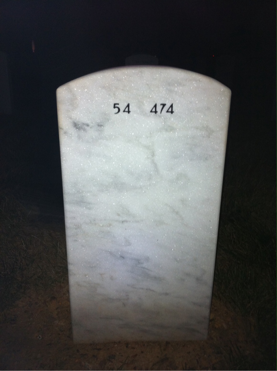 Back of headstone — Thomas Patten