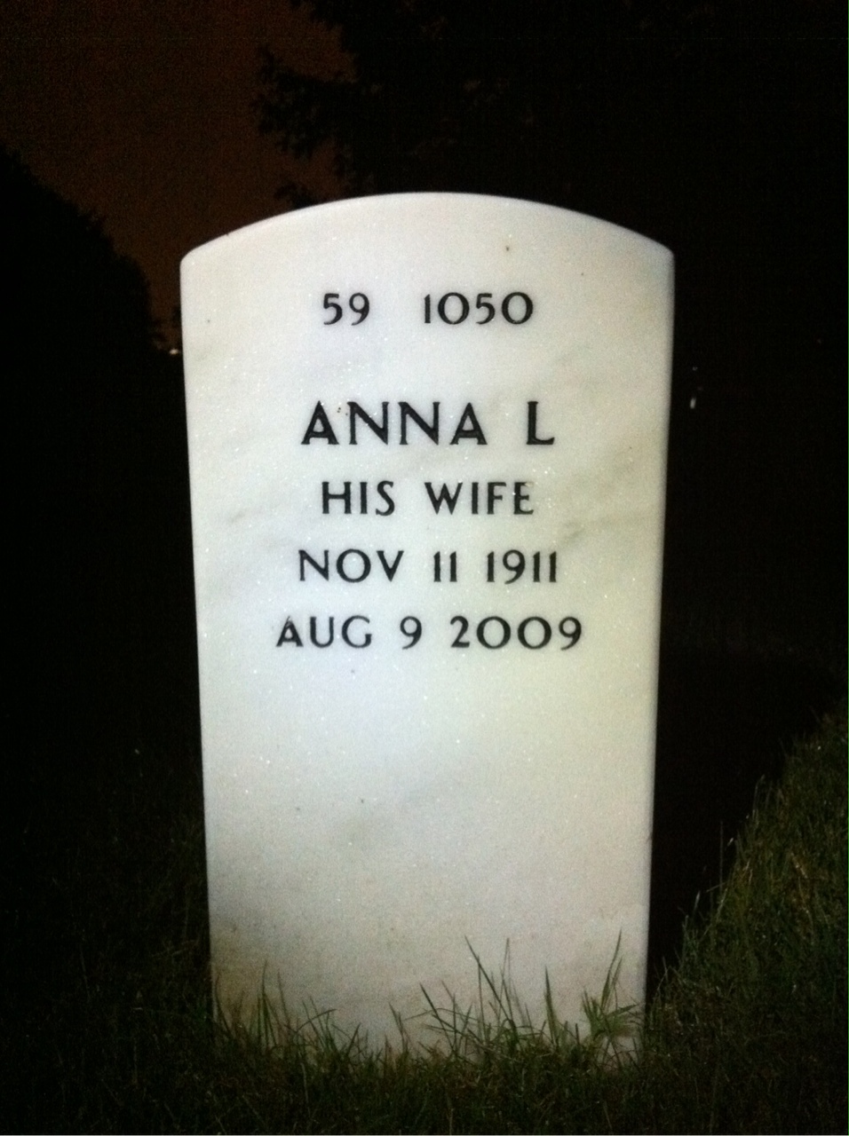 Back of headstone — Edward Smith