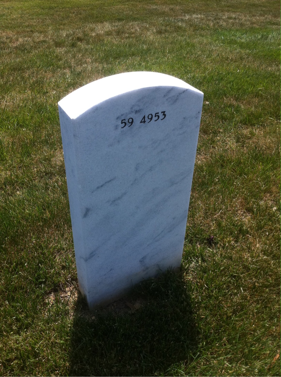 Back of headstone — William Melvon Clemons