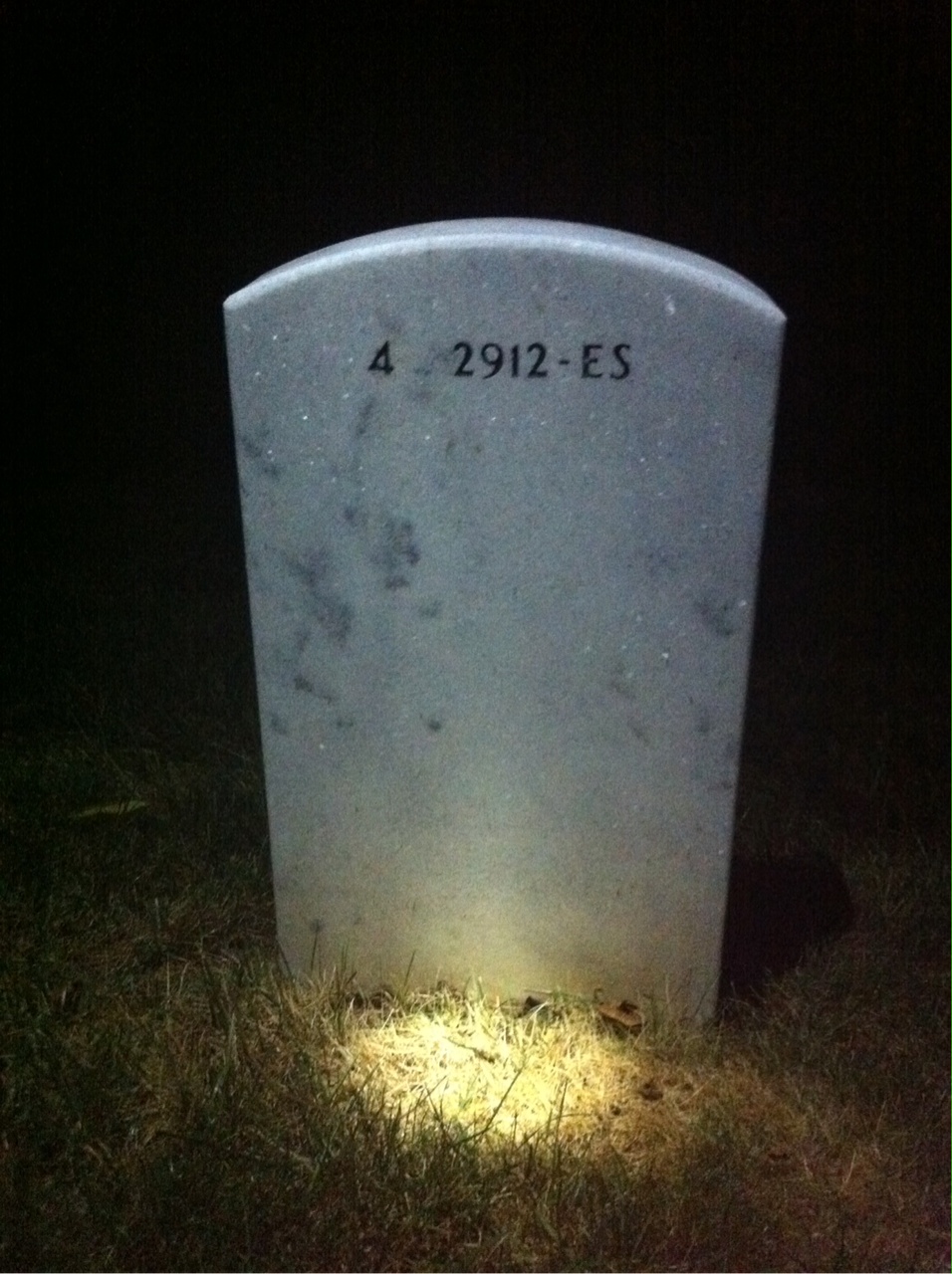 Back of headstone — Carl Beaty