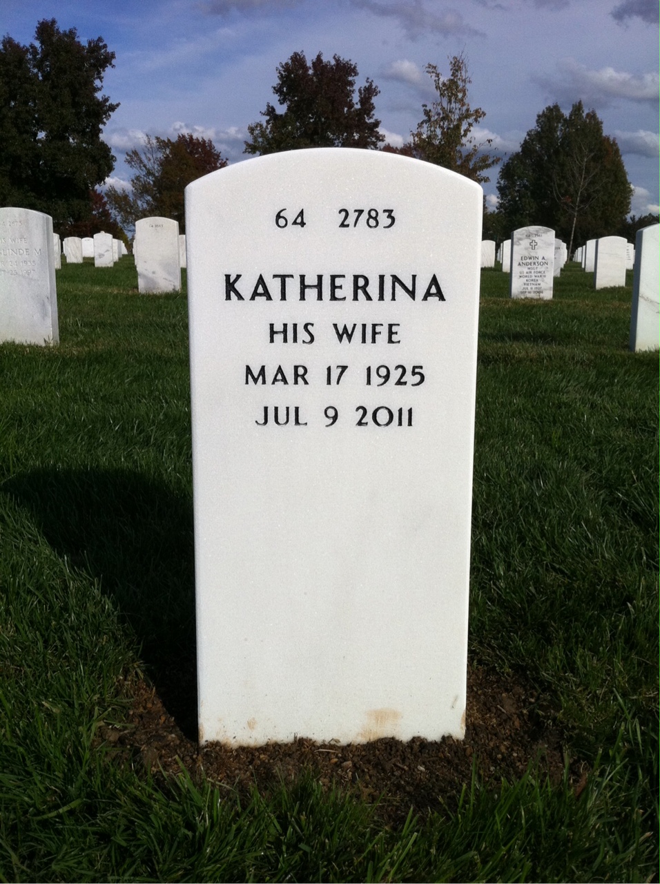 Back of headstone — Leo Piasecki