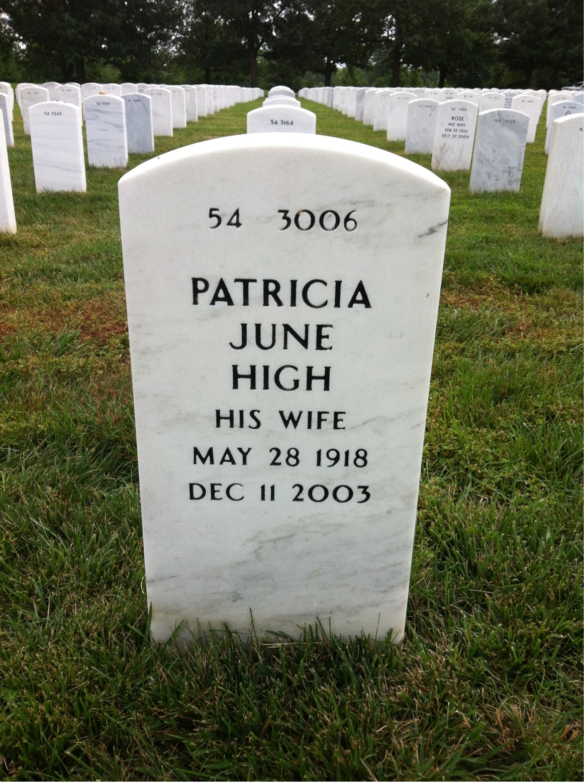 Back of headstone — Joyce James