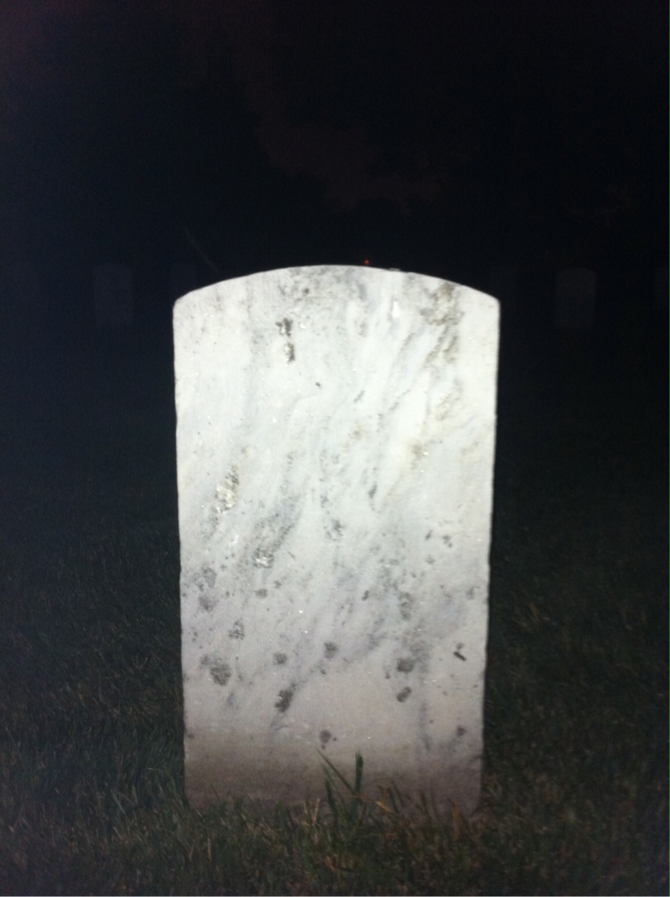 Back of headstone — Franklin Cox