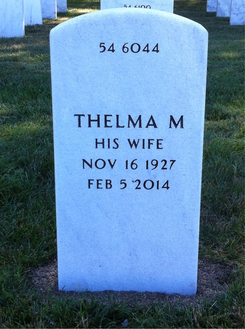 Back of headstone — Peter Klein