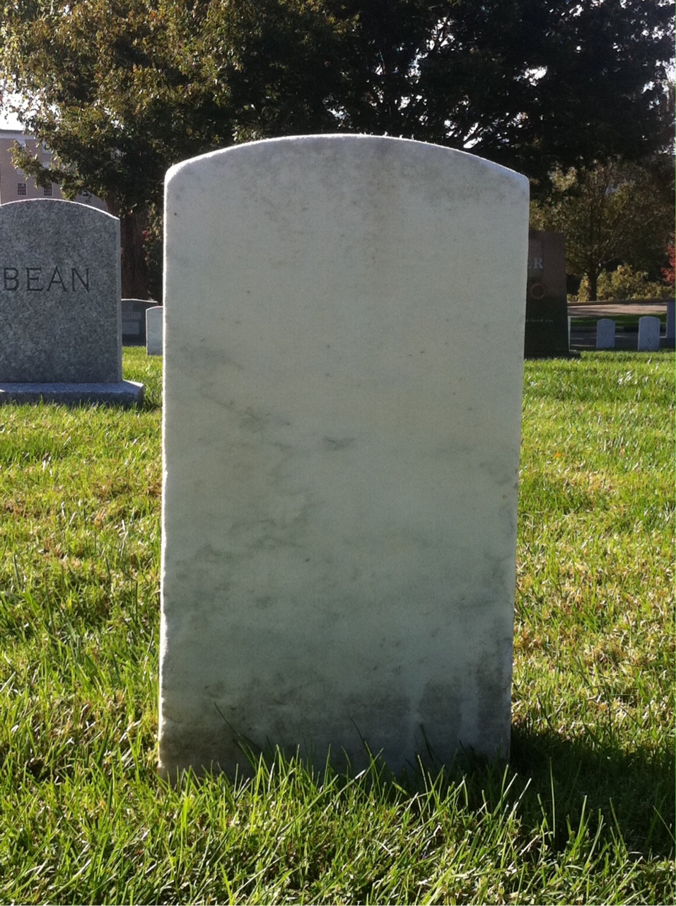 Back of headstone — Joseph Much