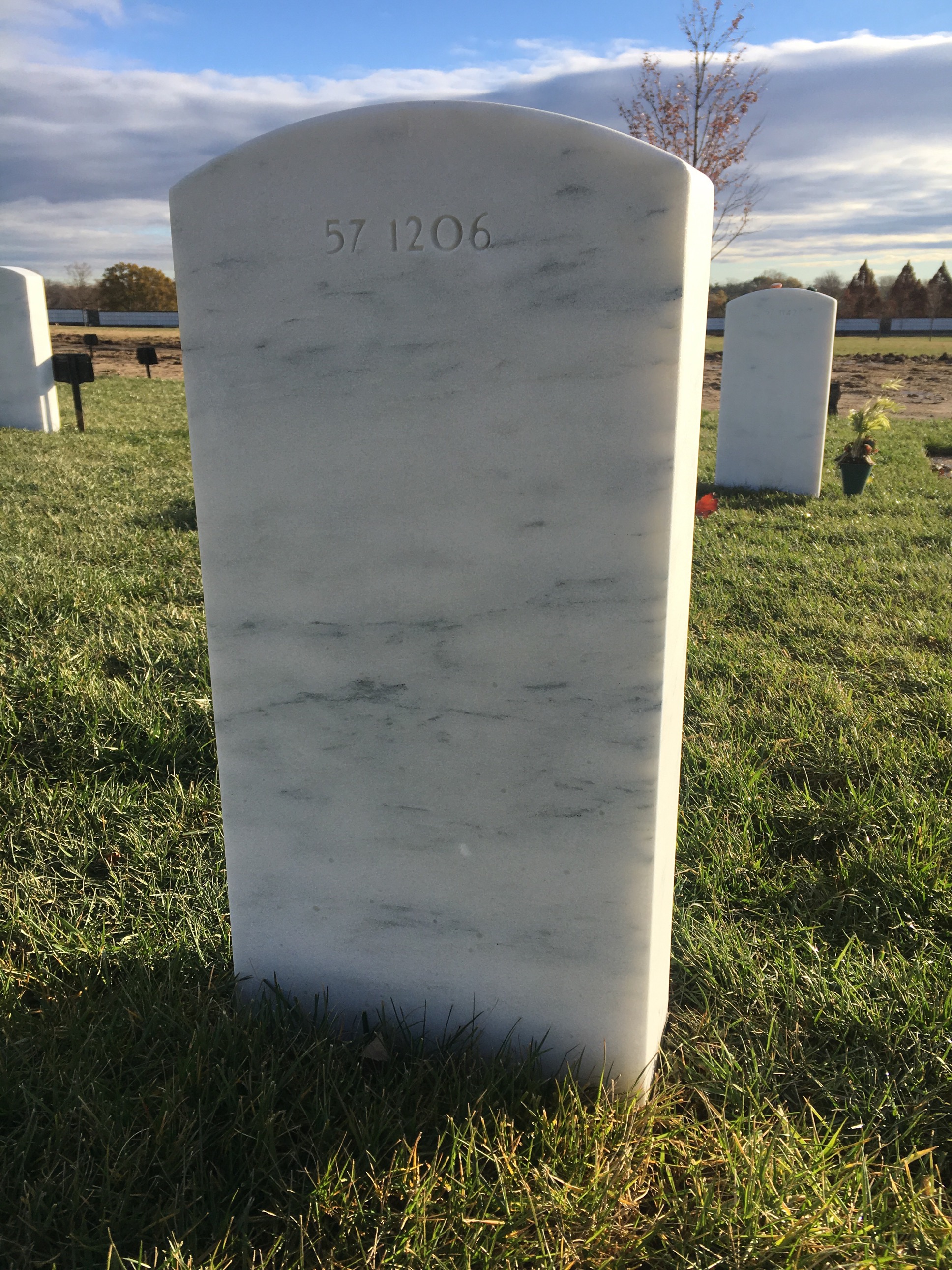 Back of headstone — Scott A Mcknight