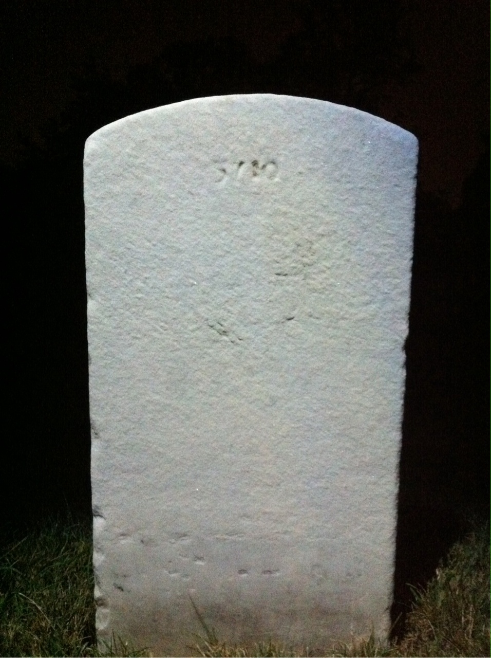 Back of headstone — Richard Moser