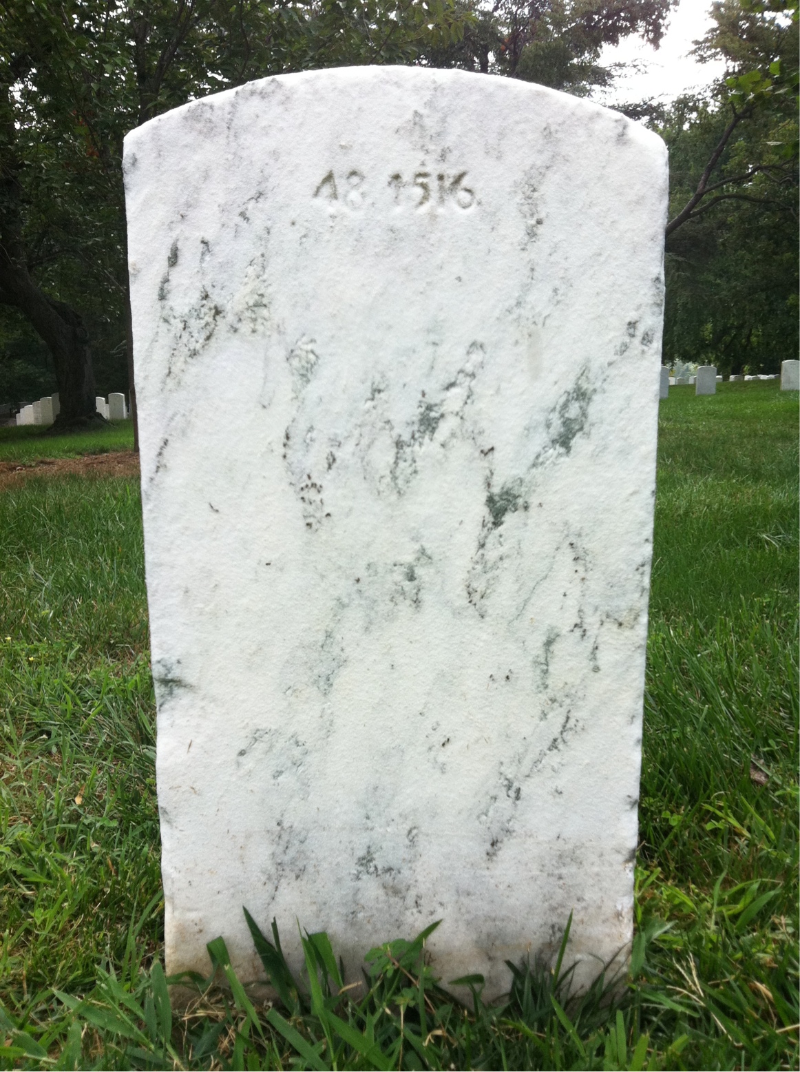 Back of headstone — Otho Guy
