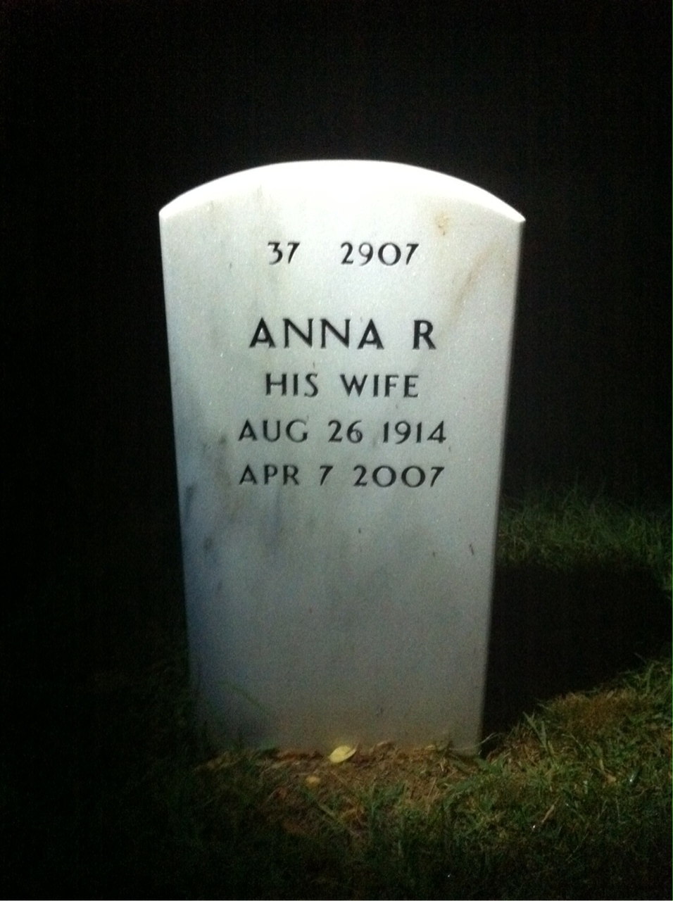 Back of headstone — Robert Douglass