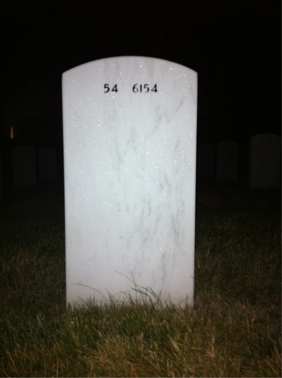 Back of headstone — Jack Pittman