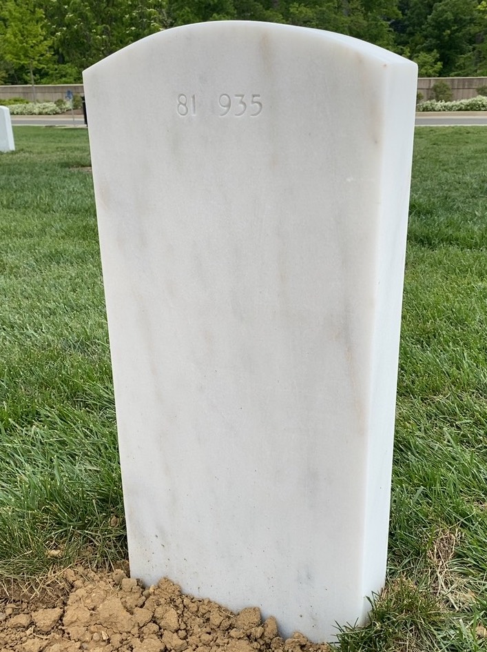 Back of headstone — Robert Khalil Hannat