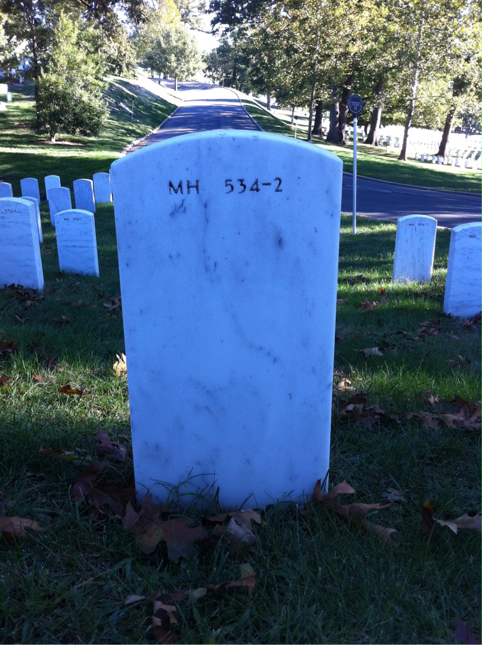 Back of headstone — Rhea Miller