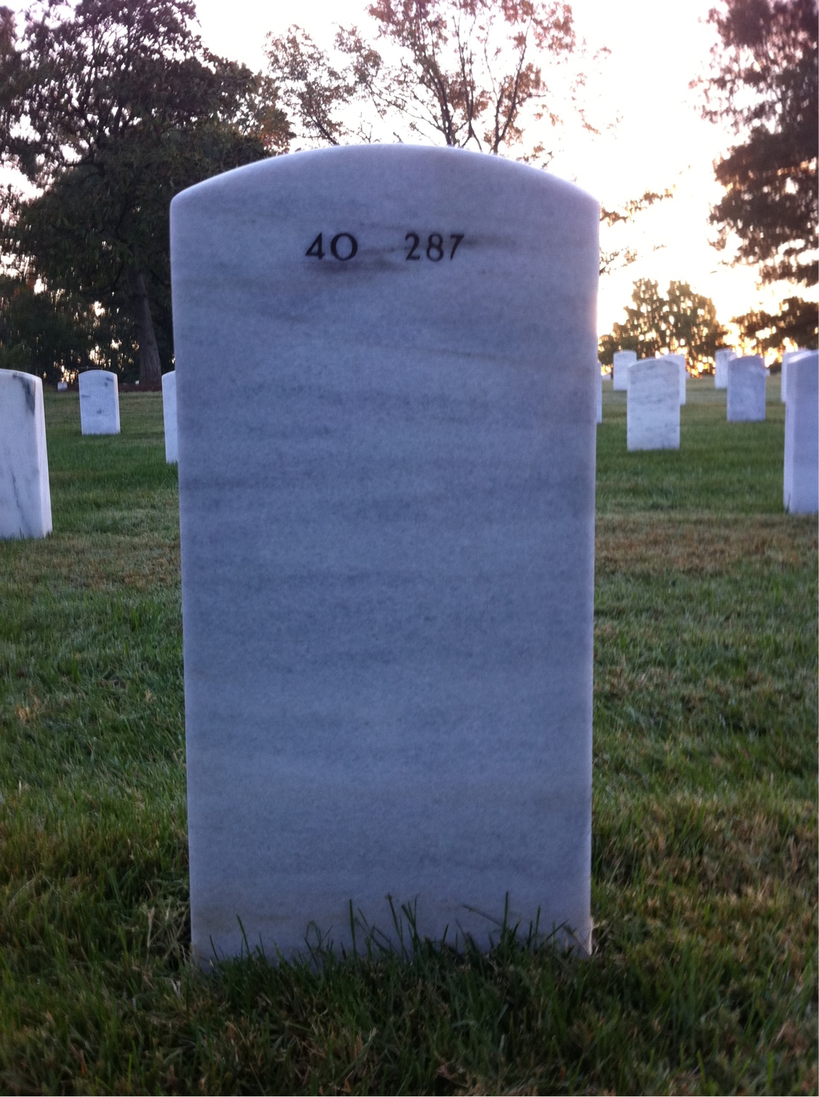 Back of headstone — Michael Barnes