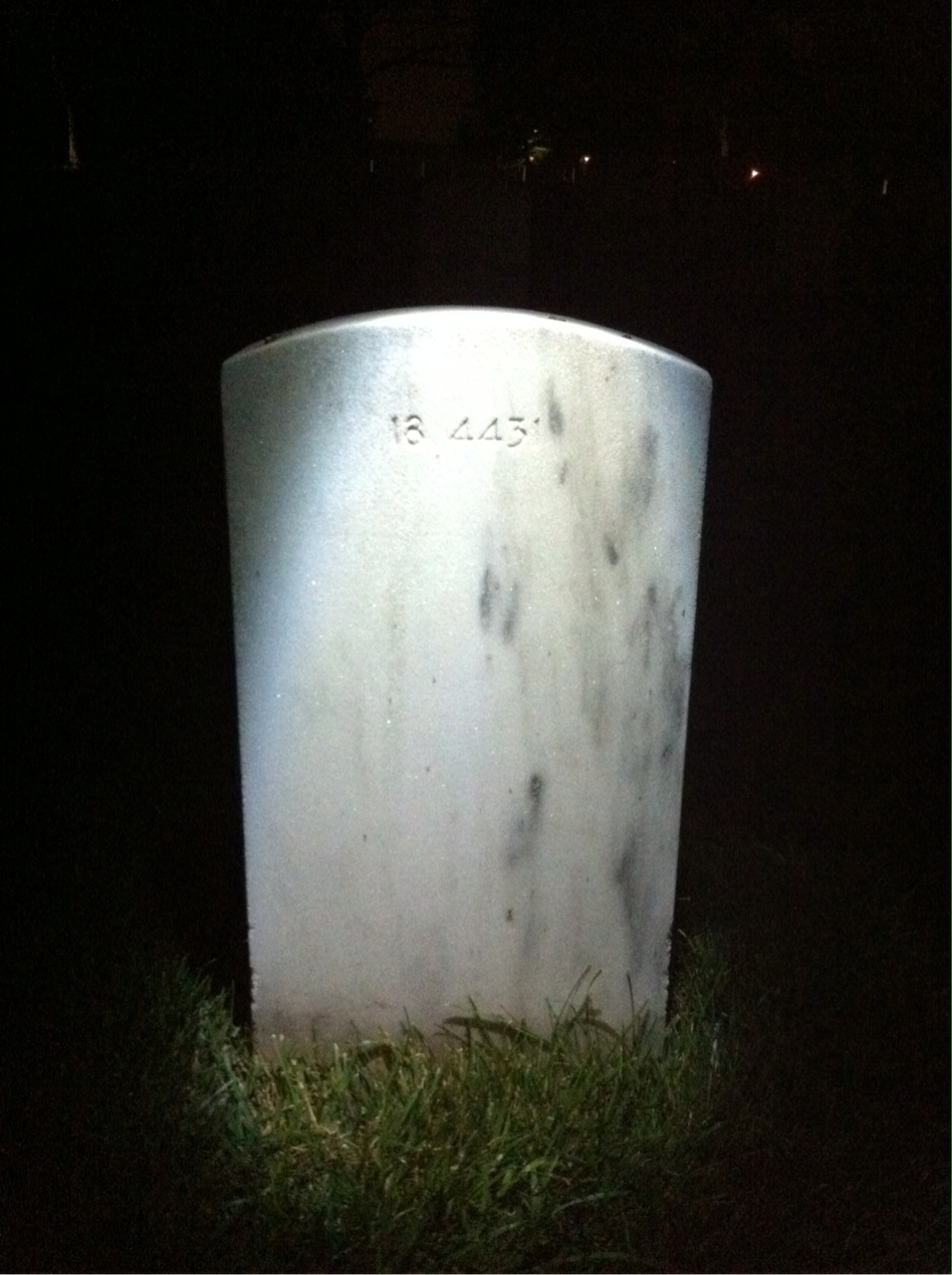 Back of headstone — Milan Andriashevich