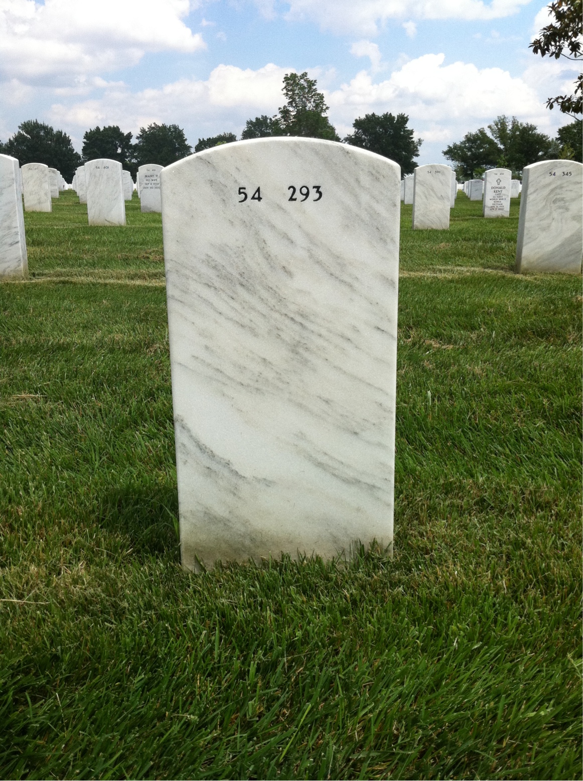 Back of headstone — Brenda German