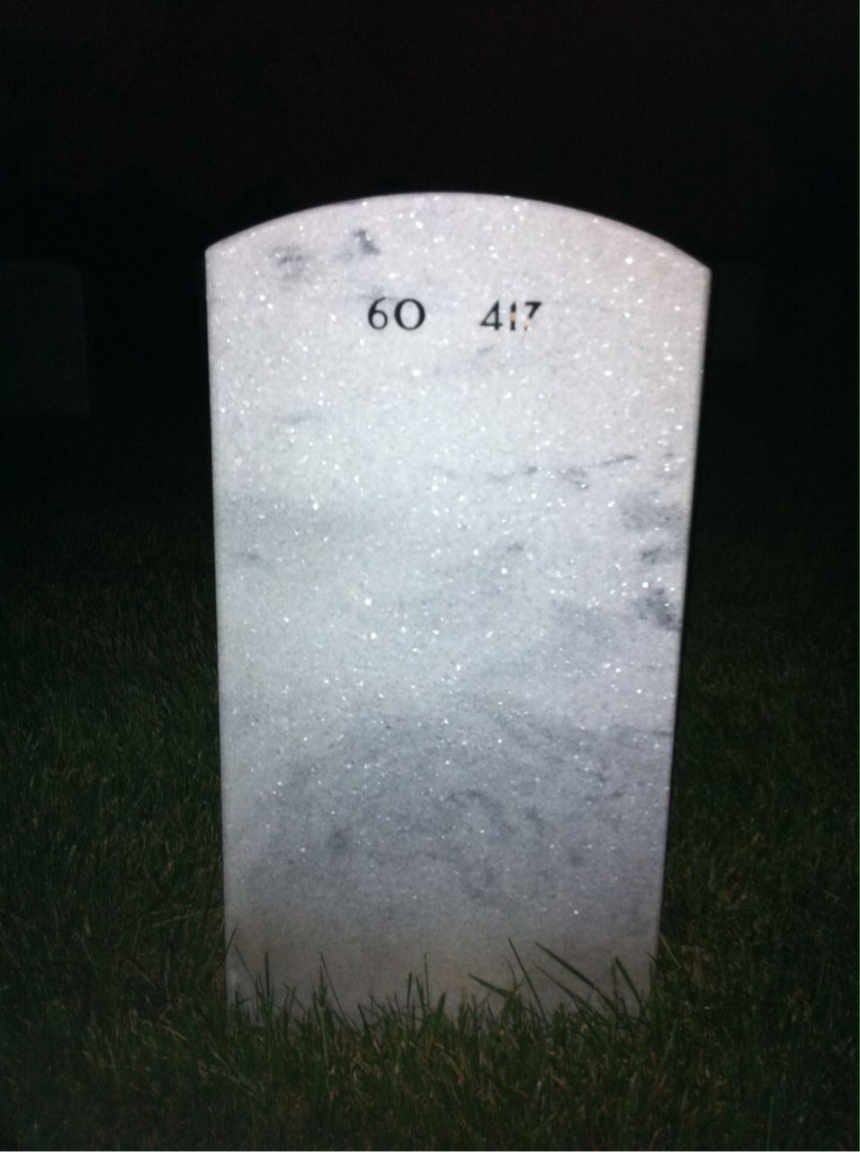 Back of headstone — Albert Jeffrey