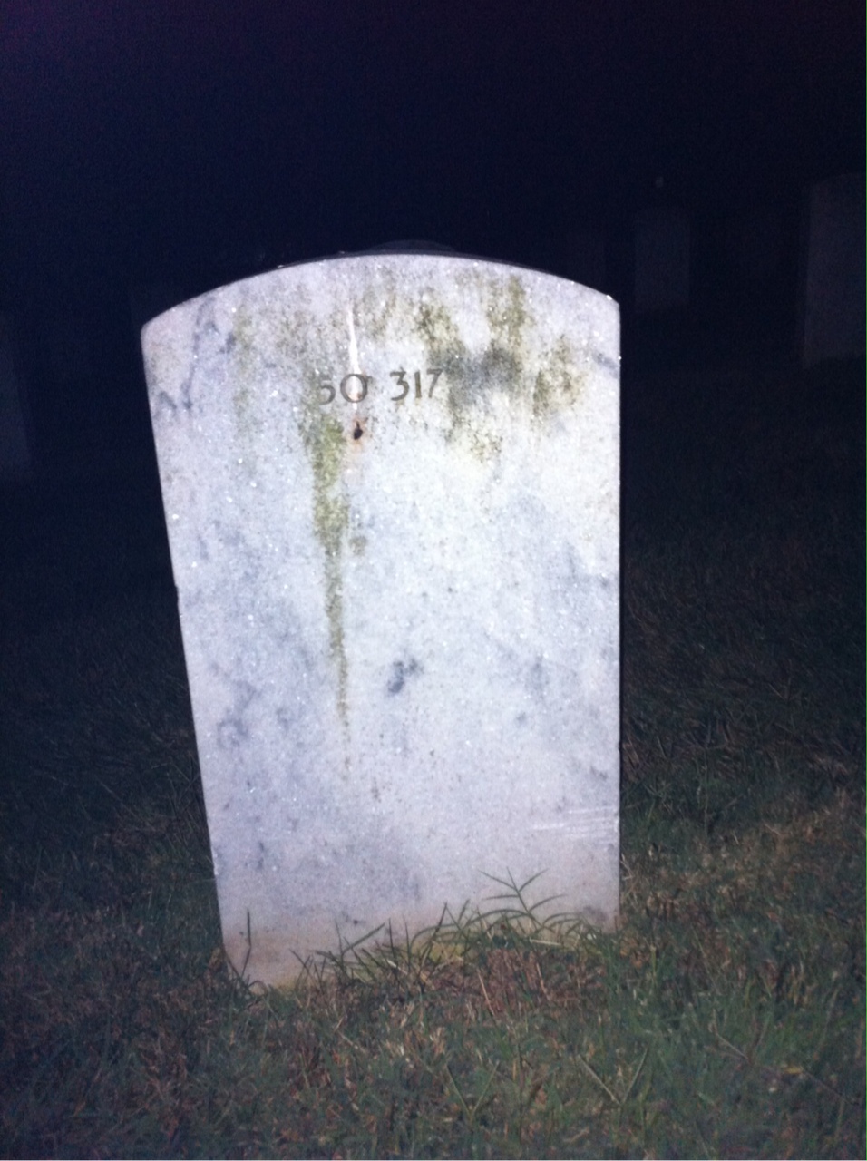 Back of headstone — Willie A Roberts