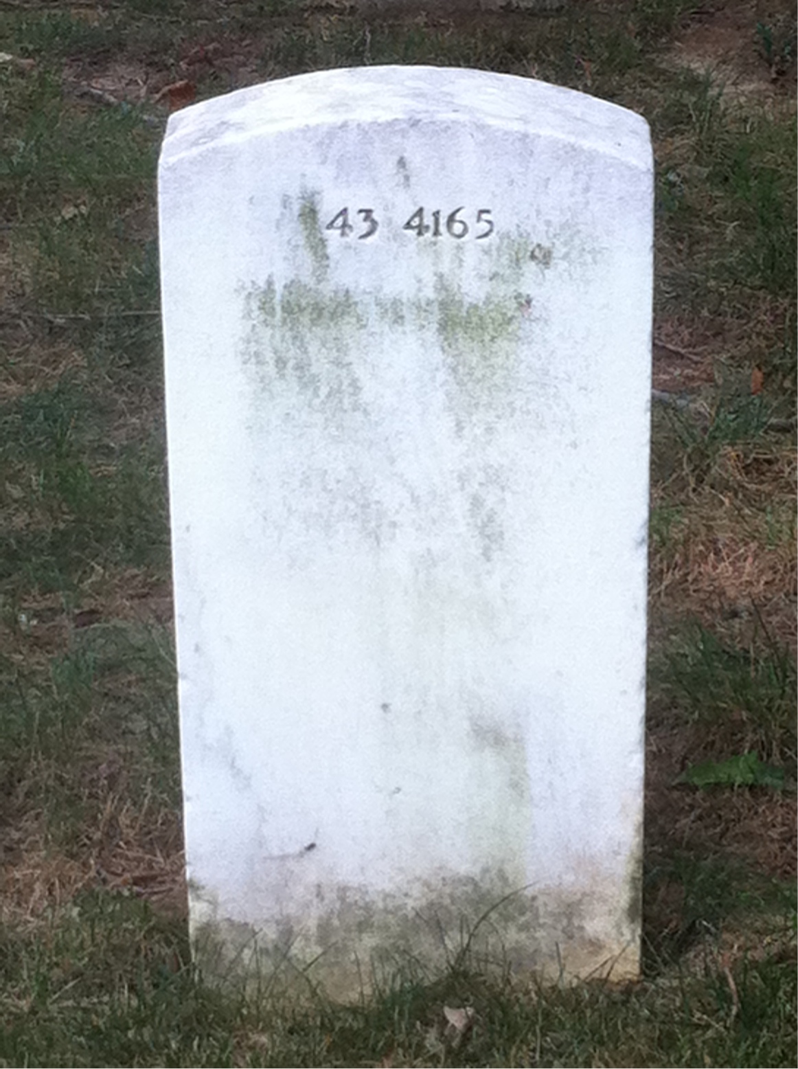 Back of headstone — Andy Astritis