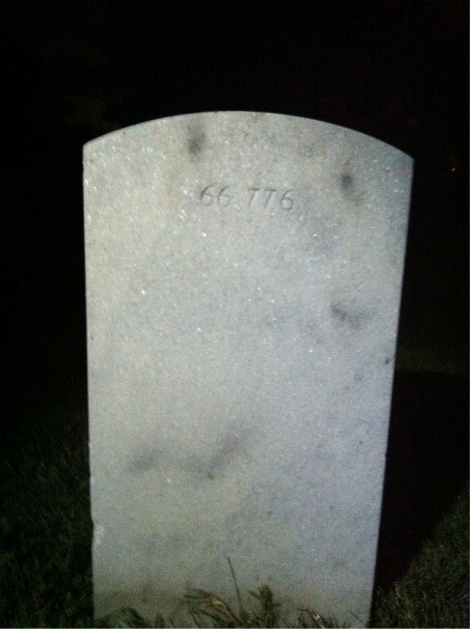 Back of headstone — Charles Augustine