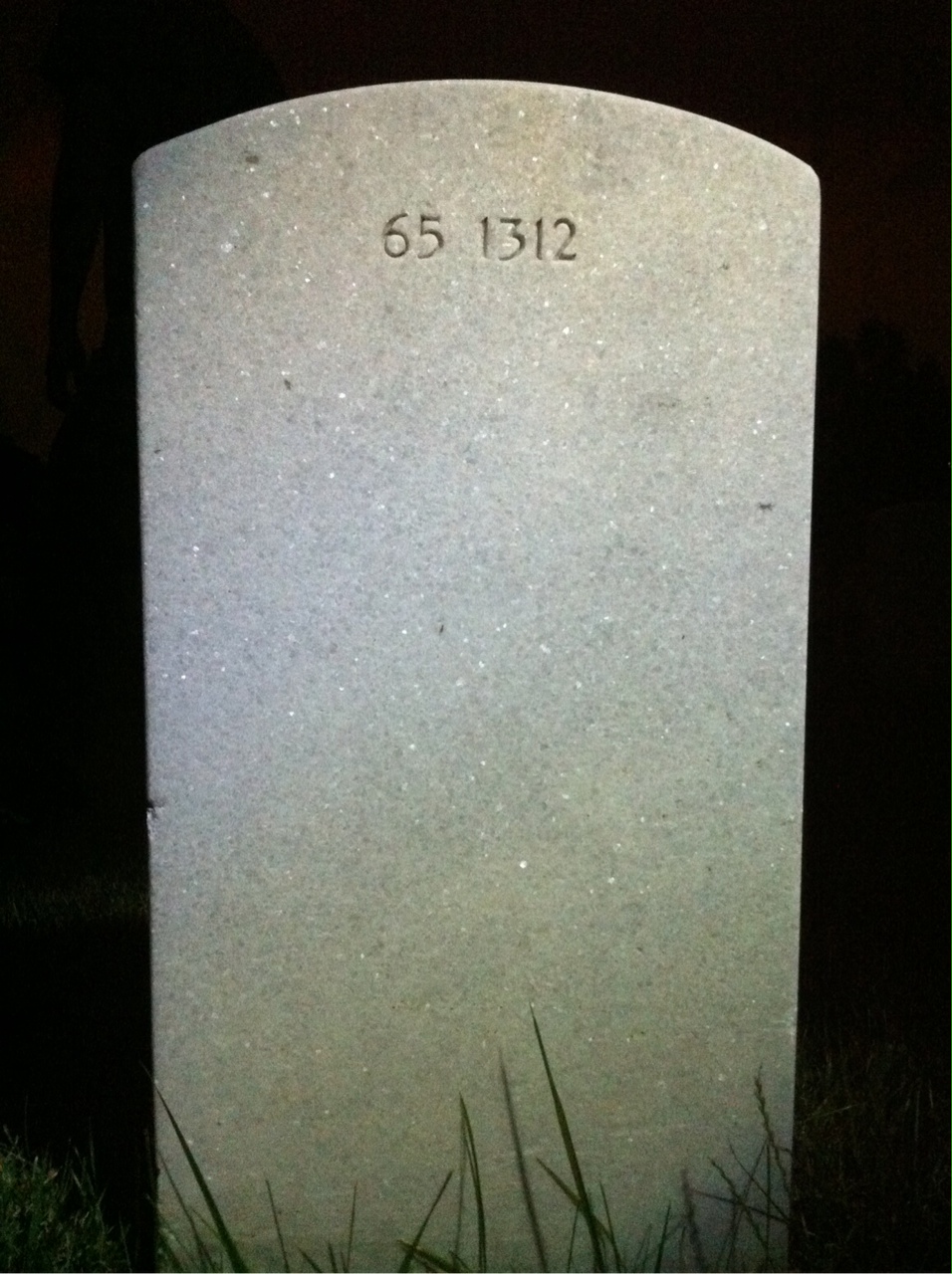 Back of headstone — Roscoe C Springer