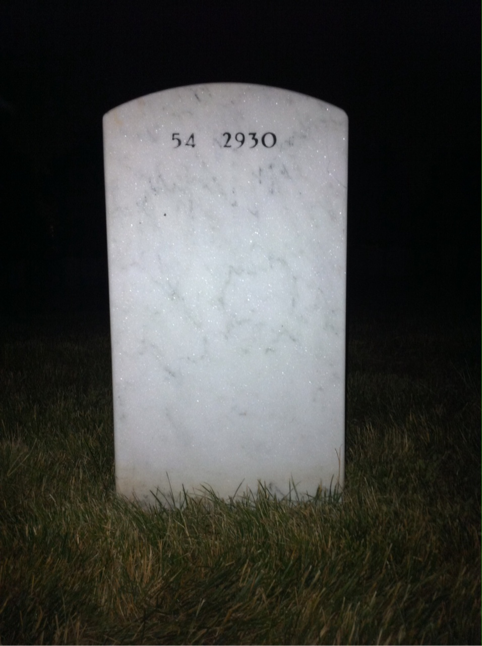Back of headstone — Floretta Gross