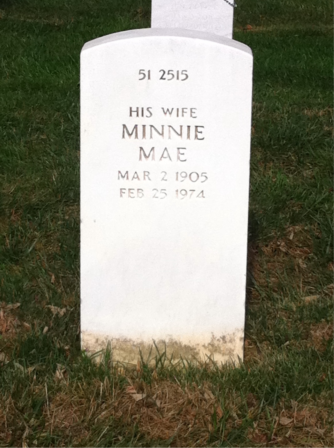 Back of headstone — Dan Alion