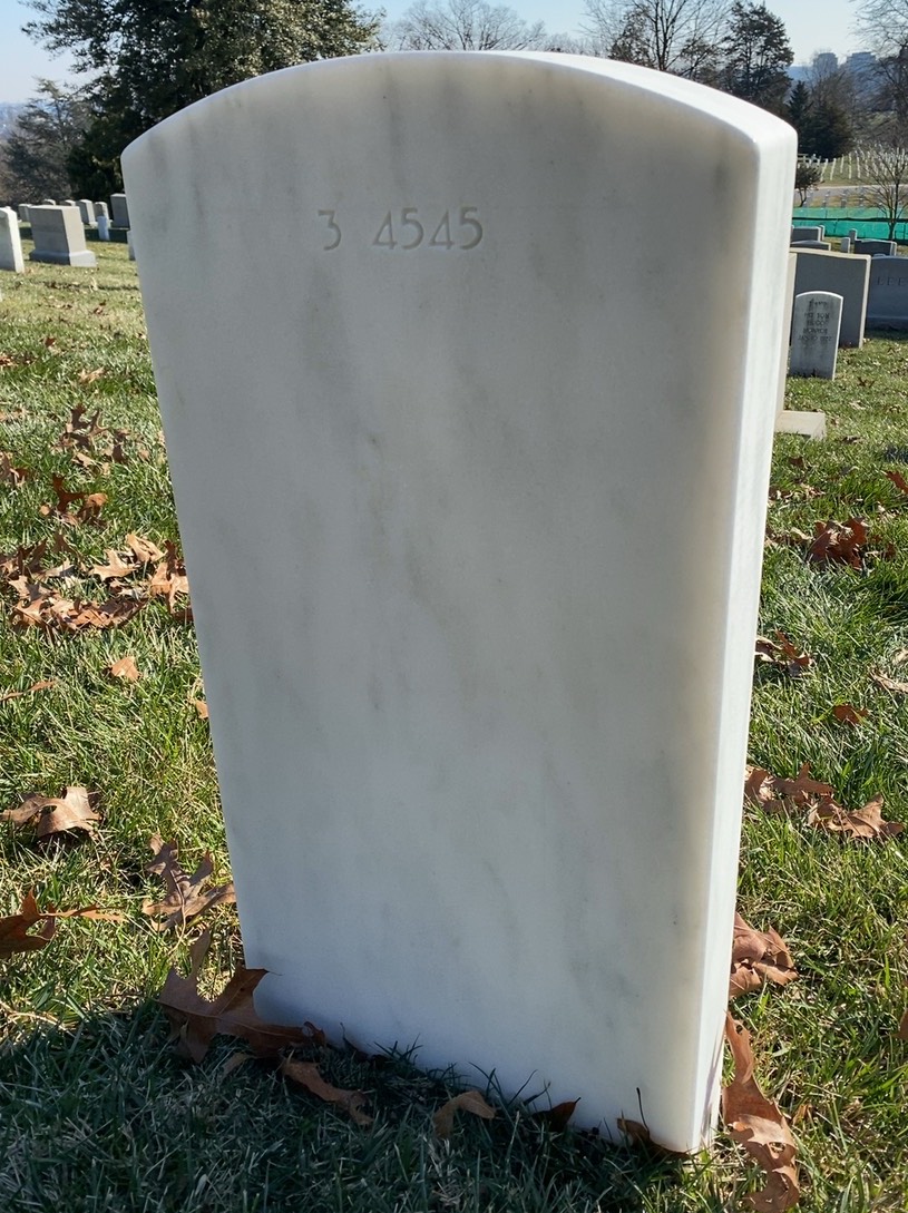 Back of headstone — Robert Moser