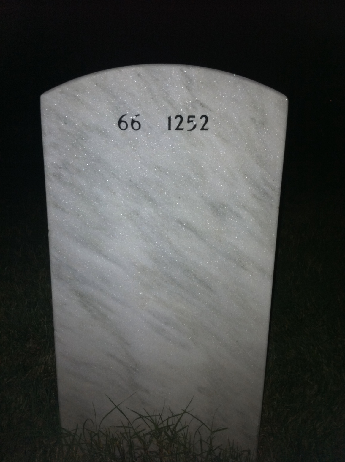 Back of headstone — Harry Reckitt
