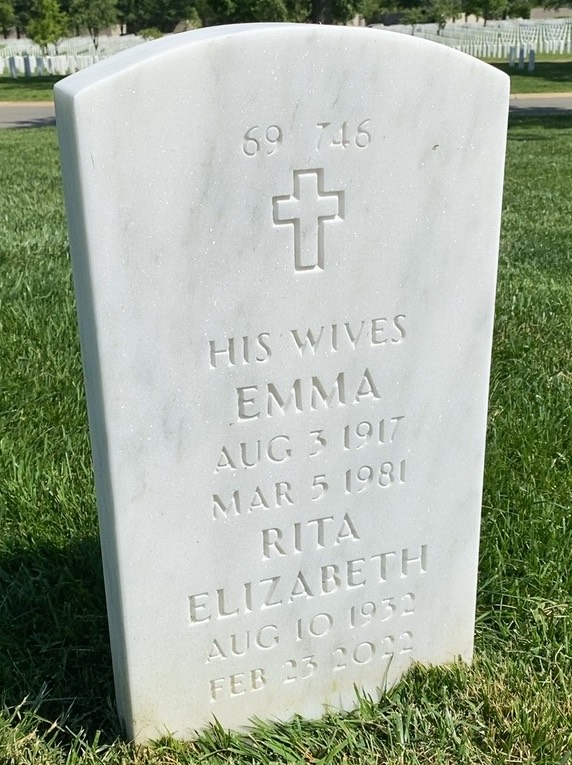 Back of headstone — Warner O Baxter