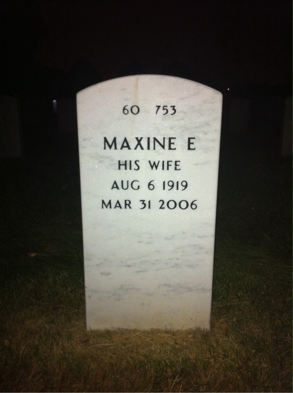 Back of headstone — Grady Fuller